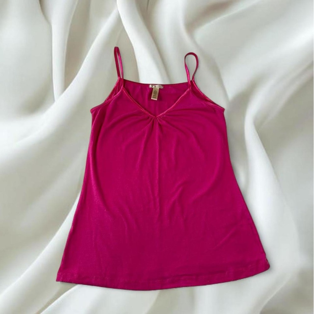 Ambiance pink v-neck babydoll cami tank top y2k mcbling preppy fairy